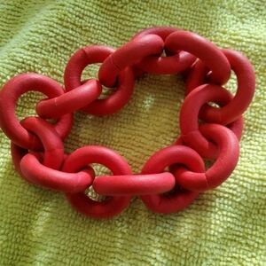 Bold Red Chain Bracelet